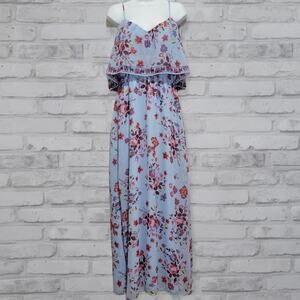 Princess Vera Wang Layered Floral Dress Summer Slit Side Womens XL